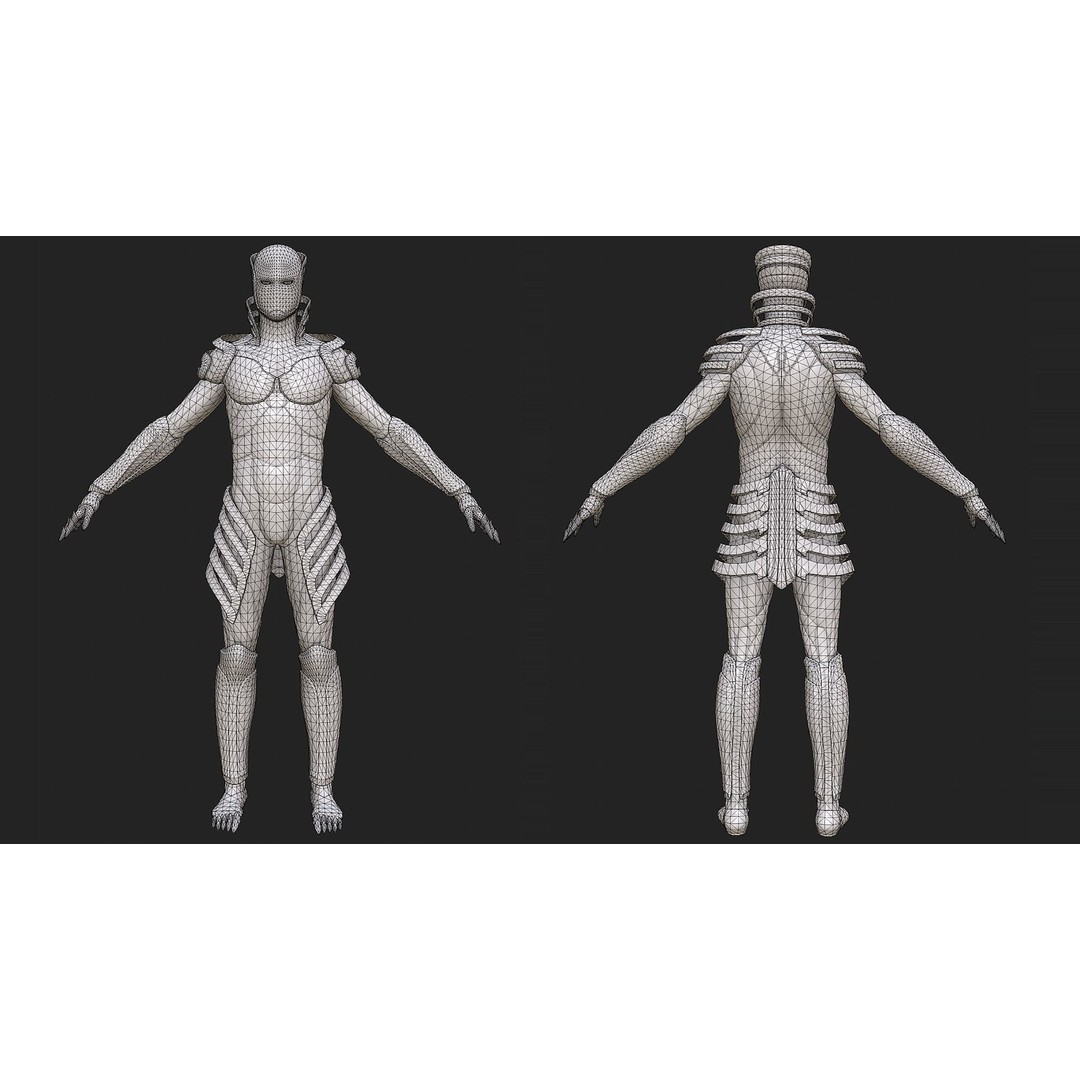 Low-Poly Robot 3D Model – Game-Ready Rigged Character, FBX