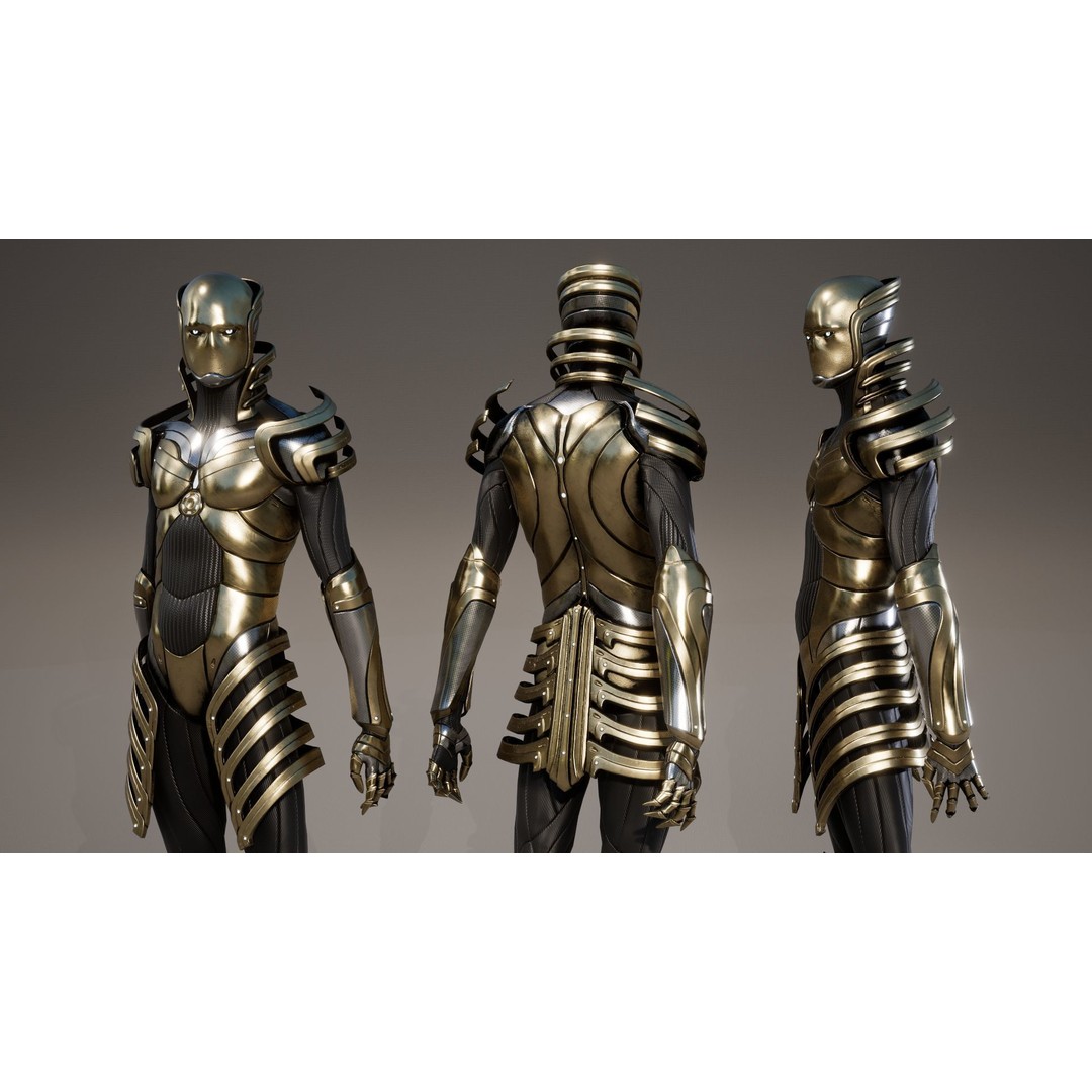 Low-Poly Robot 3D Model – Game-Ready Rigged Character, FBX - View 12