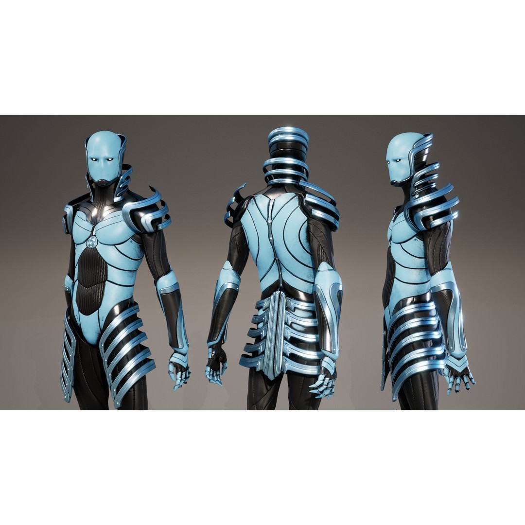 Low-Poly Robot 3D Model – Game-Ready Rigged Character, FBX - View 15