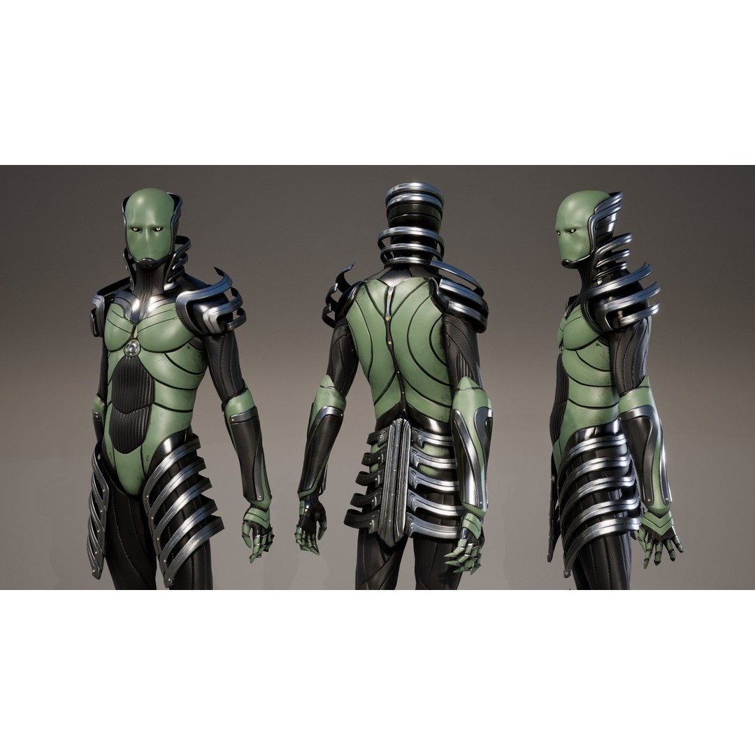 Low-Poly Robot 3D Model – Game-Ready Rigged Character, FBX - View 16