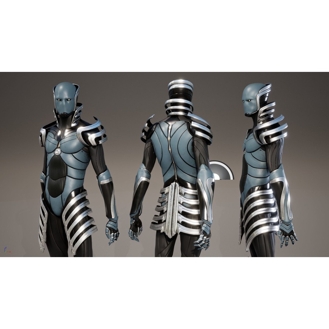 Low-Poly Robot 3D Model – Game-Ready Rigged Character, FBX - View 17