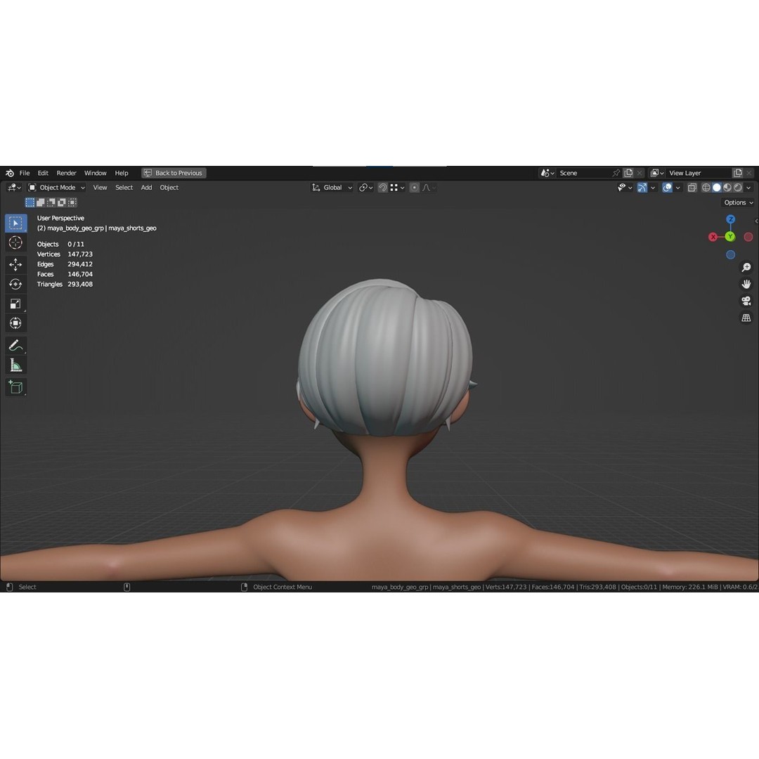 Cartoon Girl 3D Model – Stylized Teen Character, Rigged, FBX, Blender - View 16