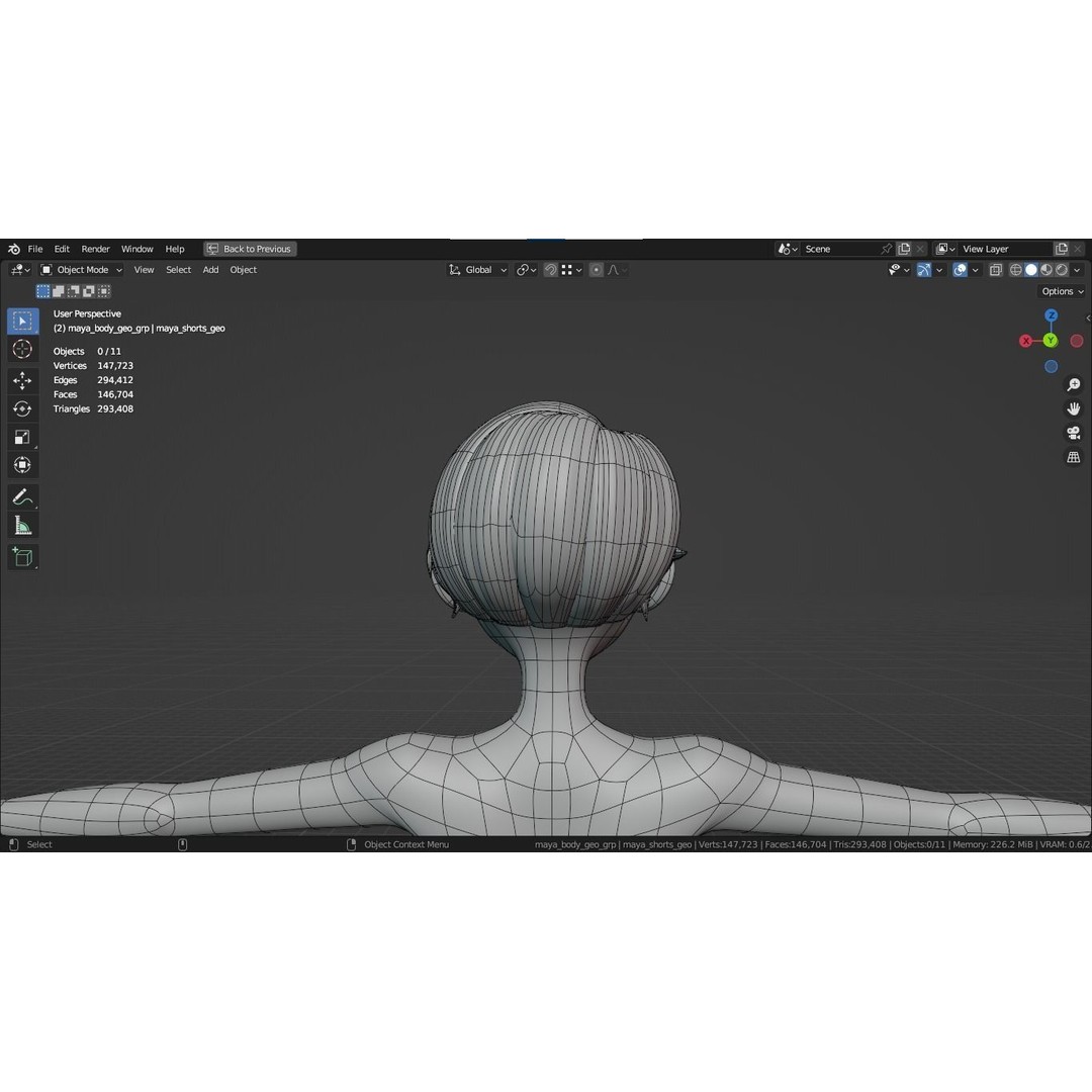 Cartoon Girl 3D Model – Stylized Teen Character, Rigged, FBX, Blender - View 17