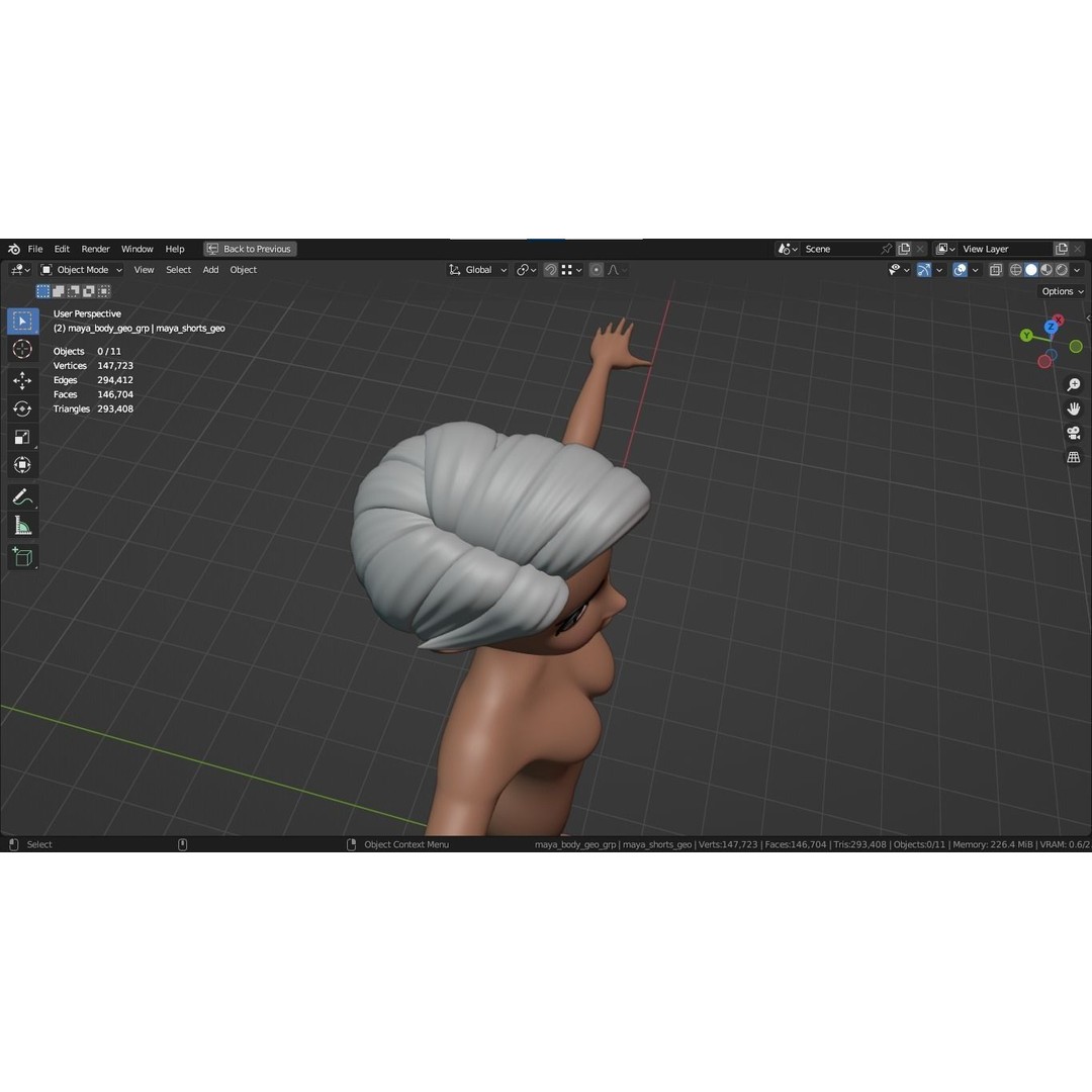 Cartoon Girl 3D Model – Stylized Teen Character, Rigged, FBX, Blender - View 20
