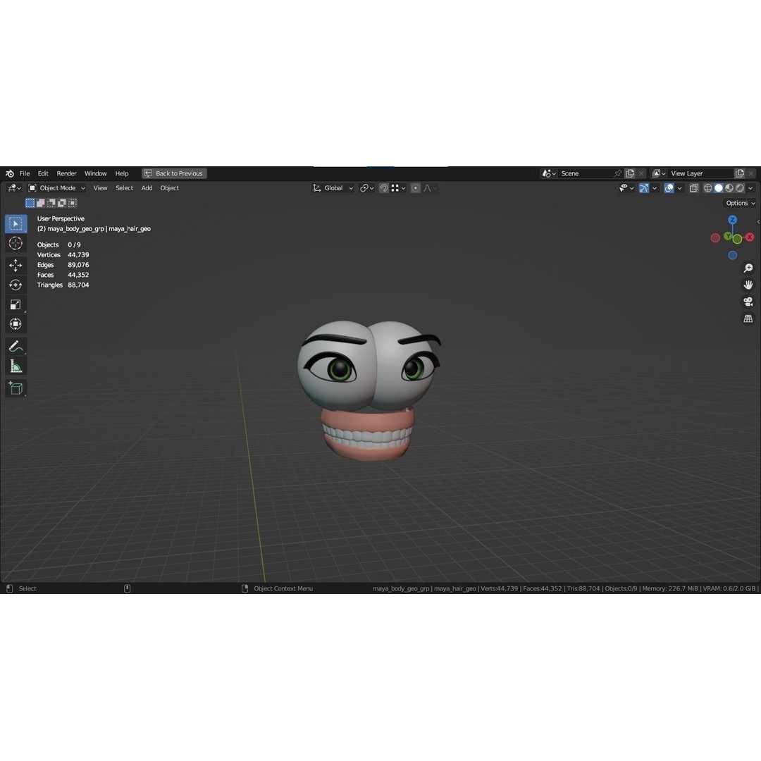 Cartoon Girl 3D Model – Stylized Teen Character, Rigged, FBX, Blender - View 21
