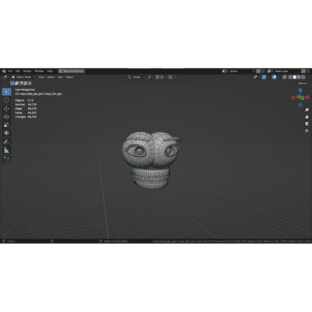 Cartoon Girl 3D Model – Stylized Teen Character, Rigged, FBX, Blender - View 22