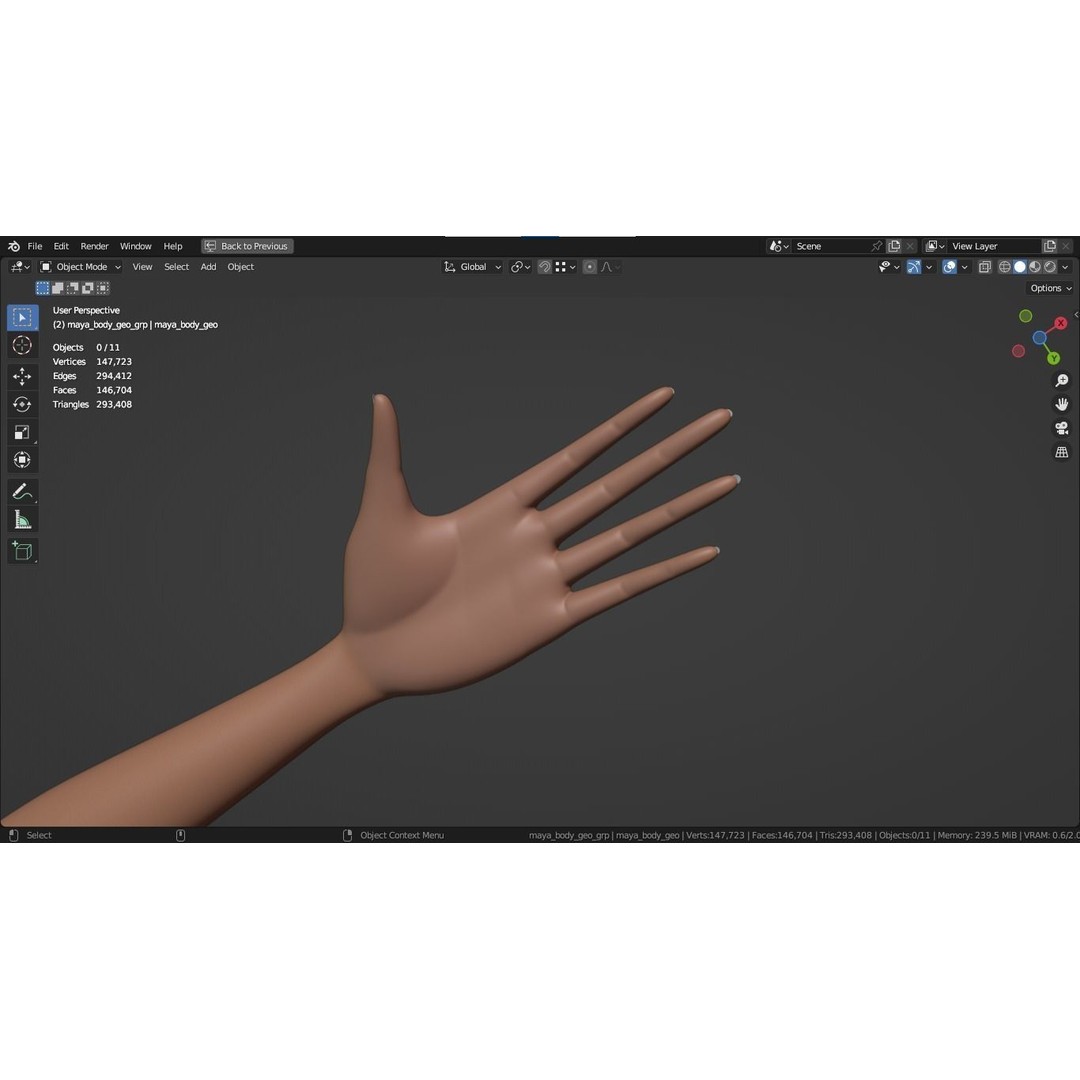 Cartoon Girl 3D Model – Stylized Teen Character, Rigged, FBX, Blender - View 29