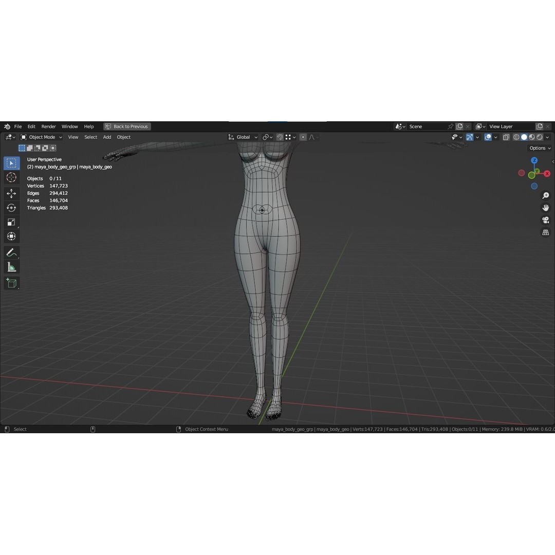 Cartoon Girl 3D Model – Stylized Teen Character, Rigged, FBX, Blender - View 32