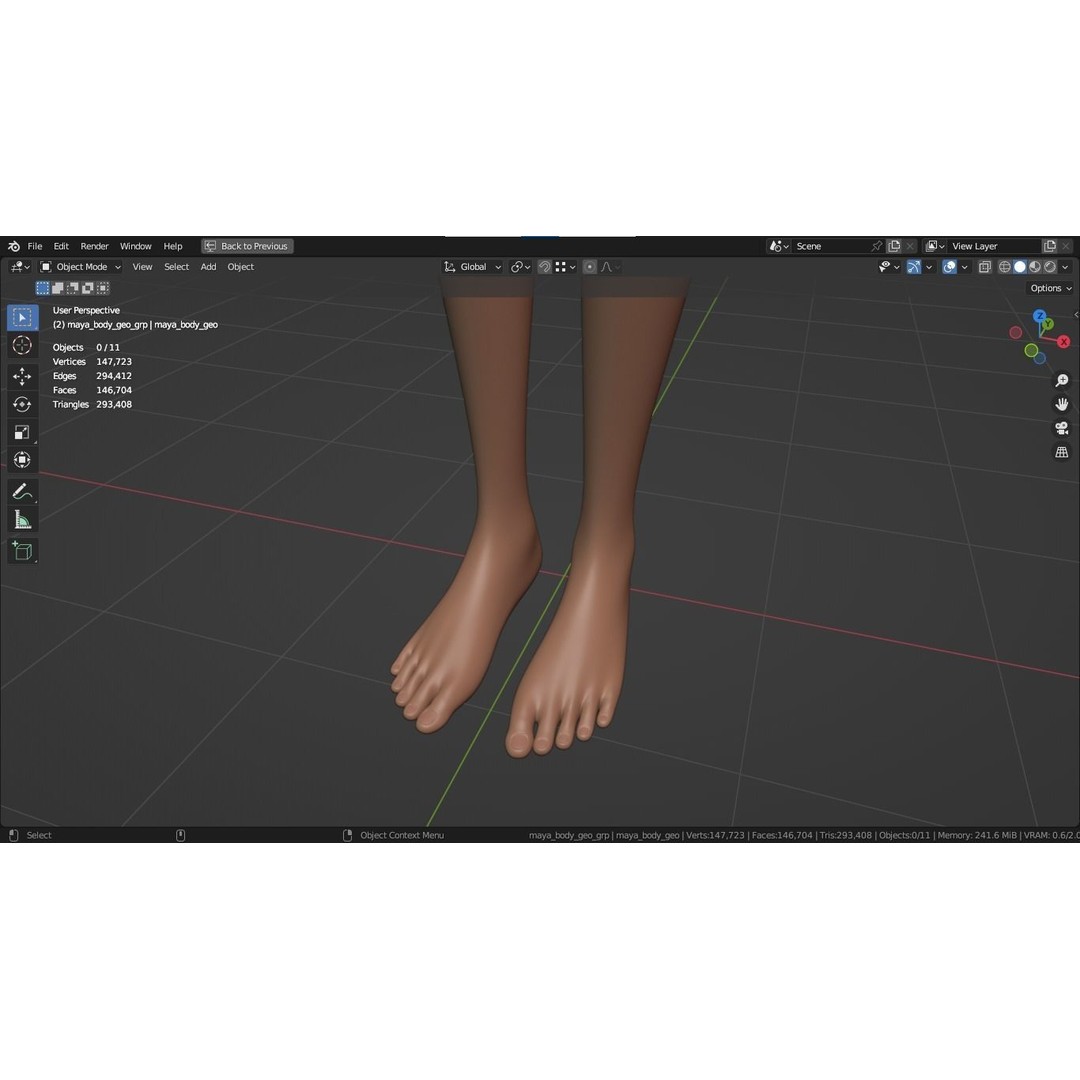 Cartoon Girl 3D Model – Stylized Teen Character, Rigged, FBX, Blender - View 35