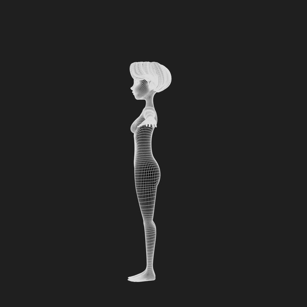 Cartoon Girl 3D Model – Stylized Teen Character, Rigged, FBX, Blender - View 49