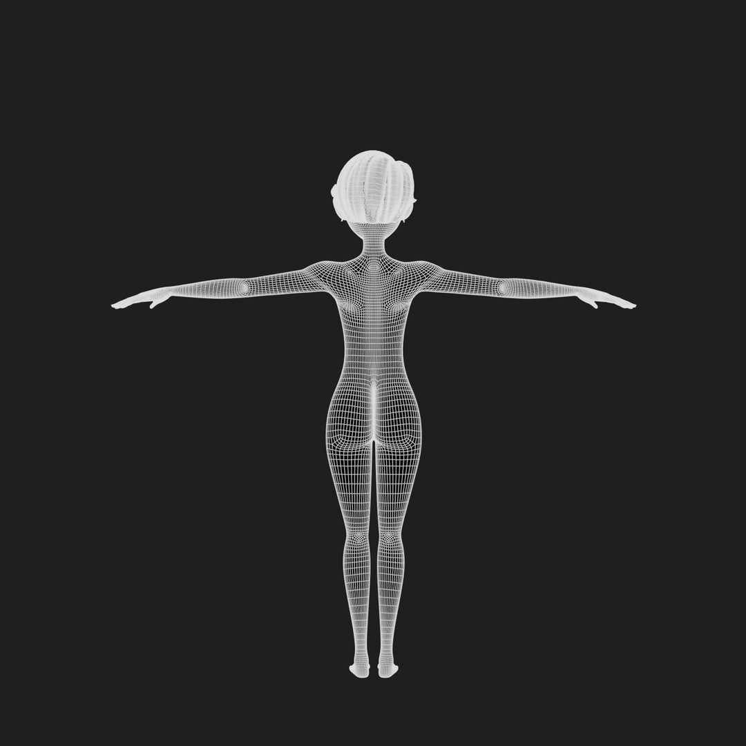 Cartoon Girl 3D Model – Stylized Teen Character, Rigged, FBX, Blender - View 51