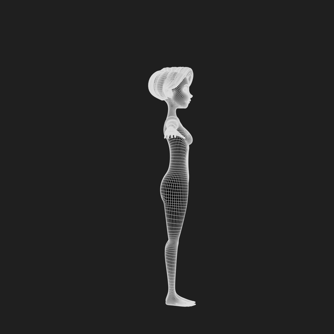 Cartoon Girl 3D Model – Stylized Teen Character, Rigged, FBX, Blender - View 53