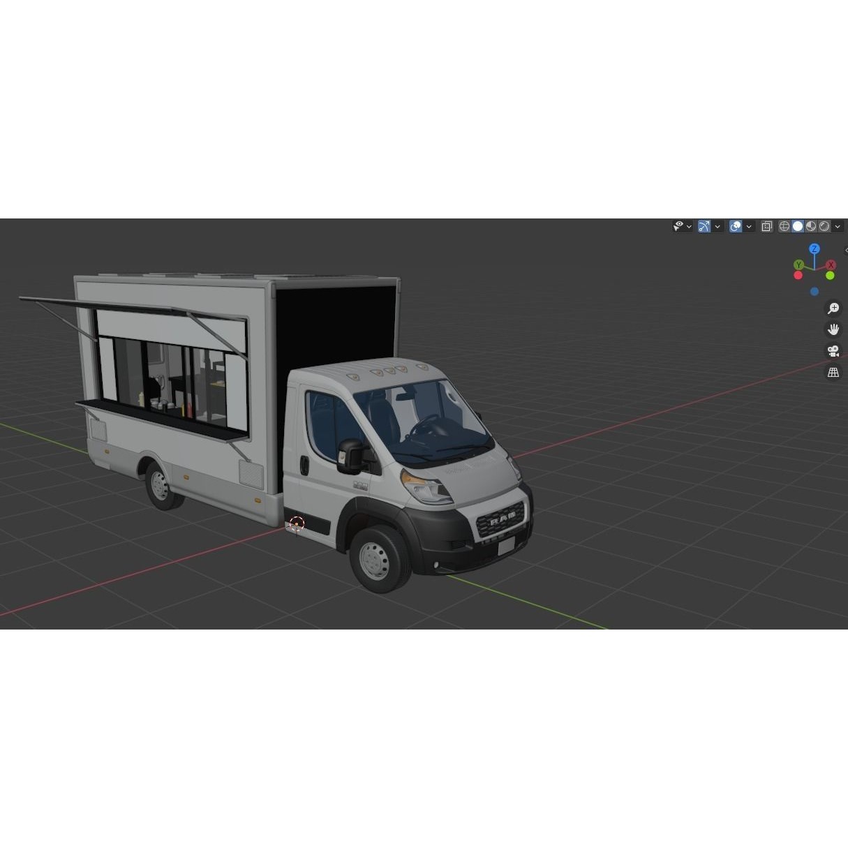 RAM PROMASTER Food Truck - Game-Ready 3D Model