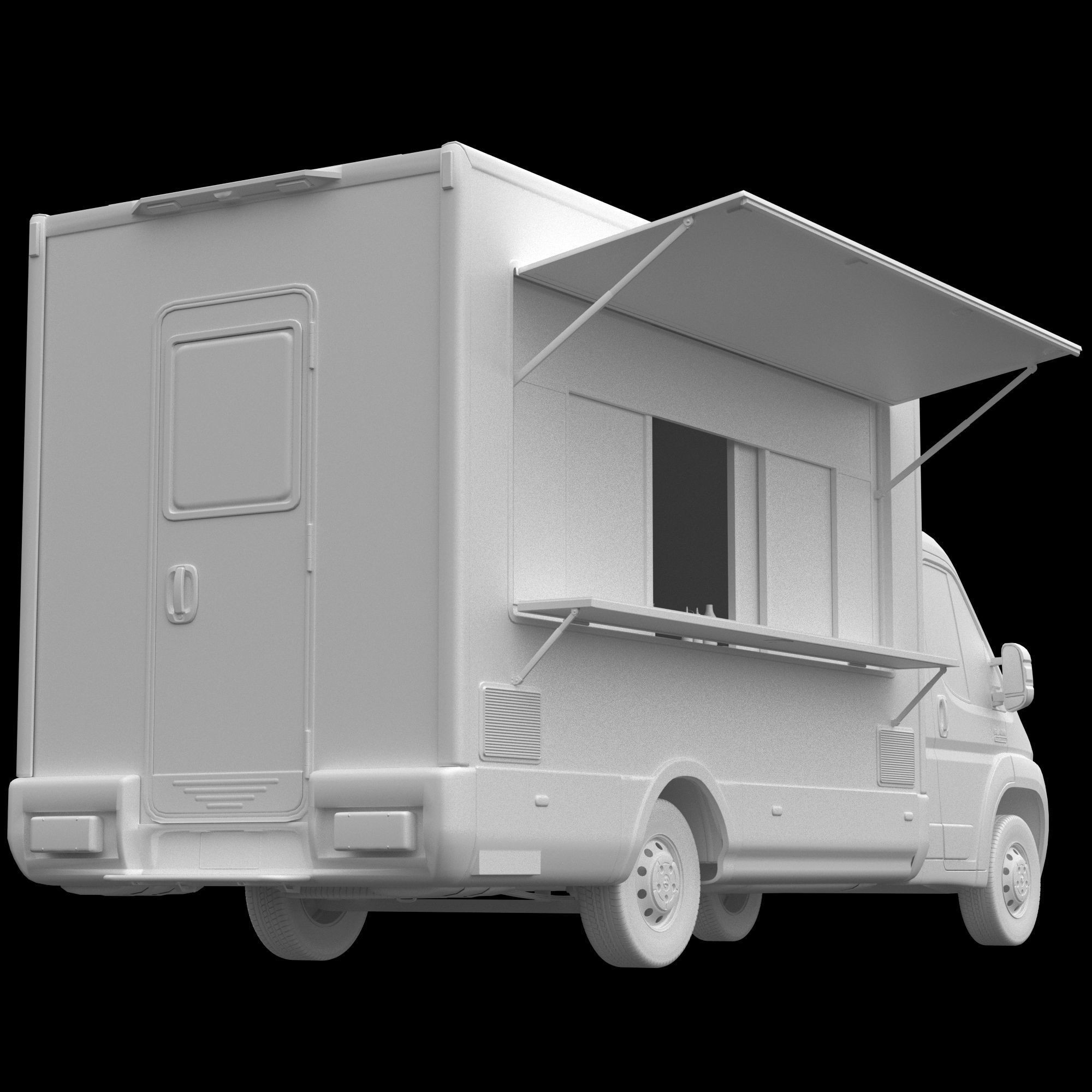 RAM PROMASTER Food Truck - Game-Ready 3D Model - View 16