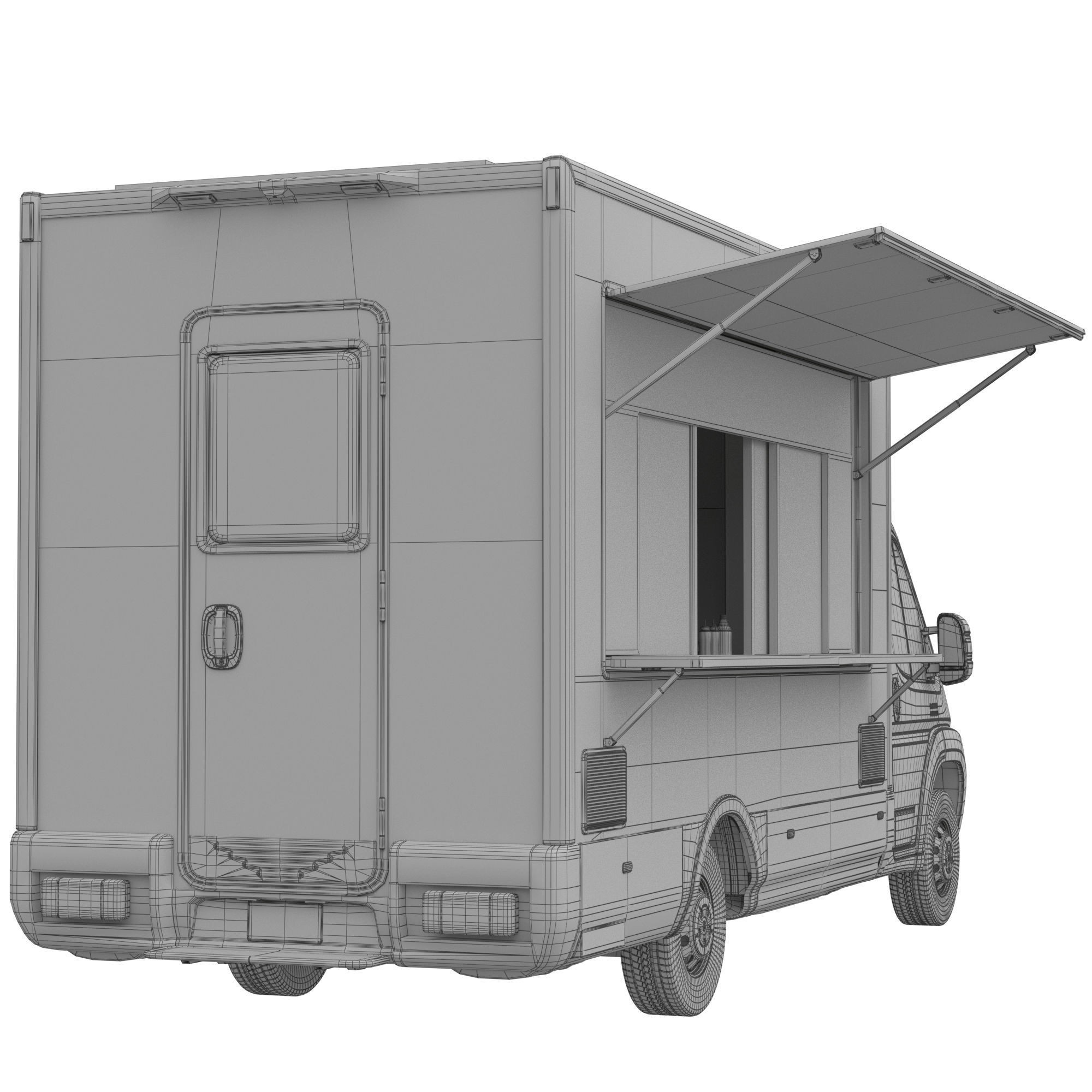 RAM PROMASTER Food Truck - Game-Ready 3D Model - View 17