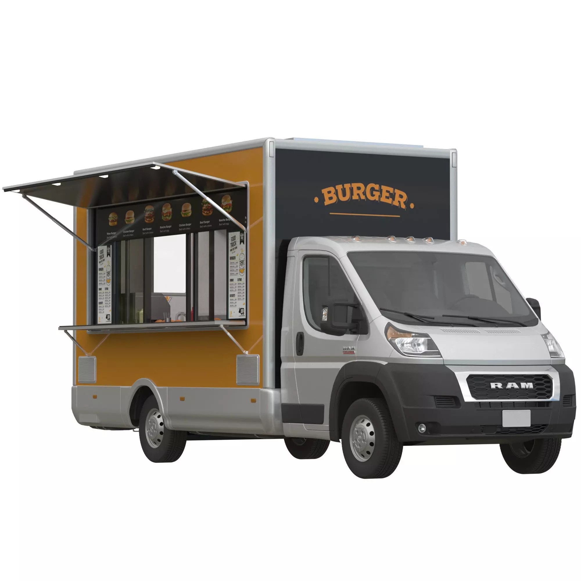 RAM PROMASTER Food Truck - Game-Ready 3D Model - View 2