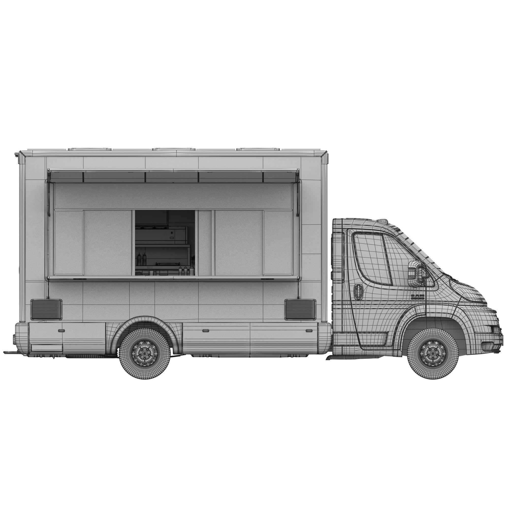 RAM PROMASTER Food Truck - Game-Ready 3D Model - View 21