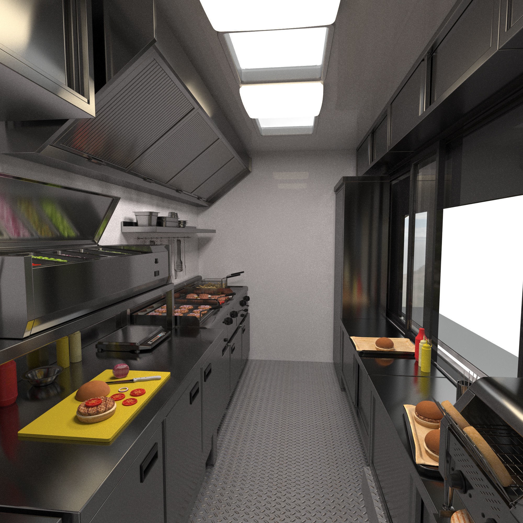 RAM PROMASTER Food Truck - Game-Ready 3D Model - View 8