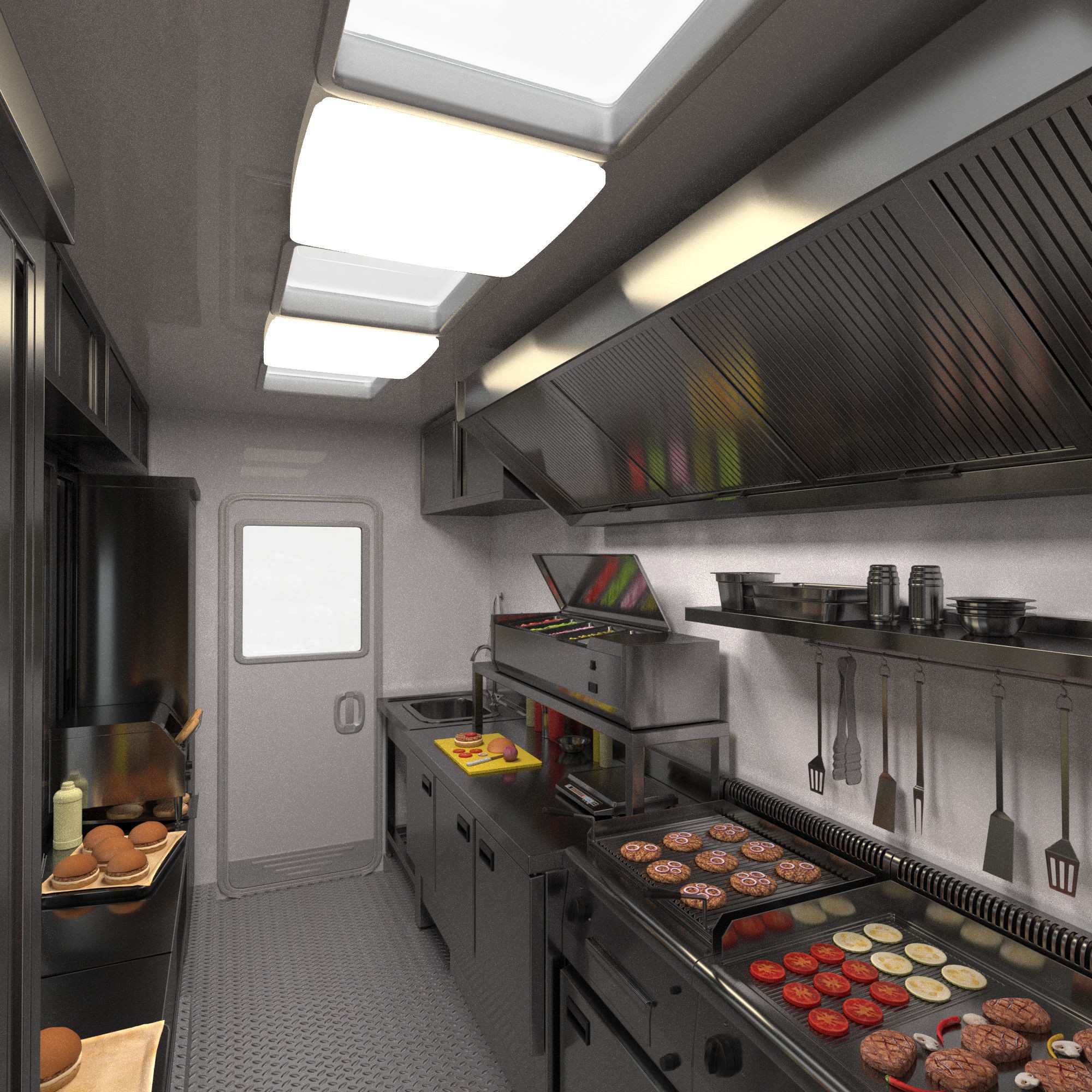 RAM PROMASTER Food Truck - Game-Ready 3D Model - View 9