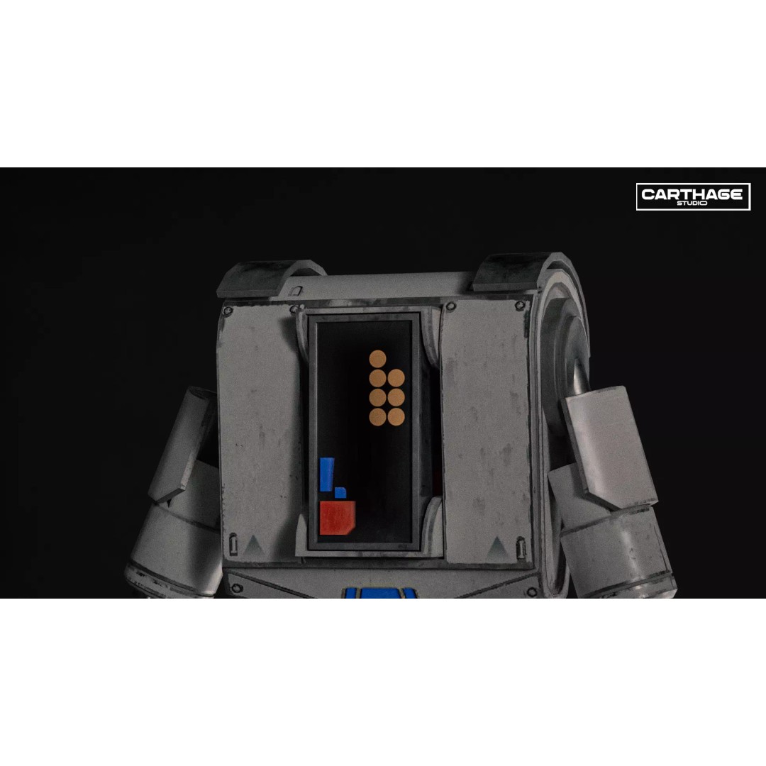 Armored Security Robot 3D Model – Rigged PBR Low Poly Game Asset, FBX - View 10