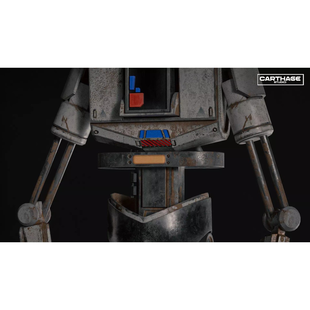 Armored Security Robot 3D Model – Rigged PBR Low Poly Game Asset, FBX - View 11
