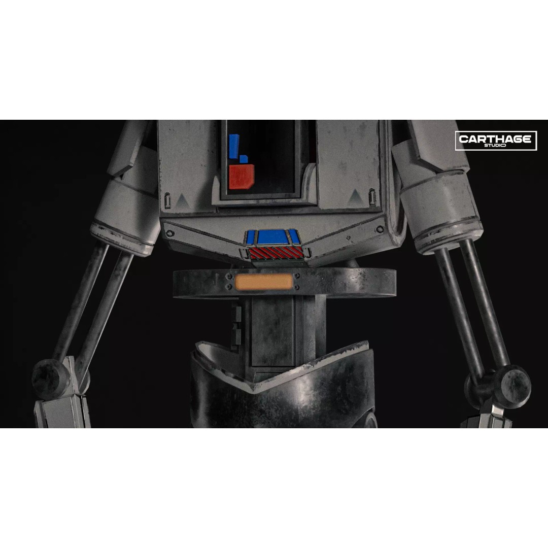 Armored Security Robot 3D Model – Rigged PBR Low Poly Game Asset, FBX - View 12