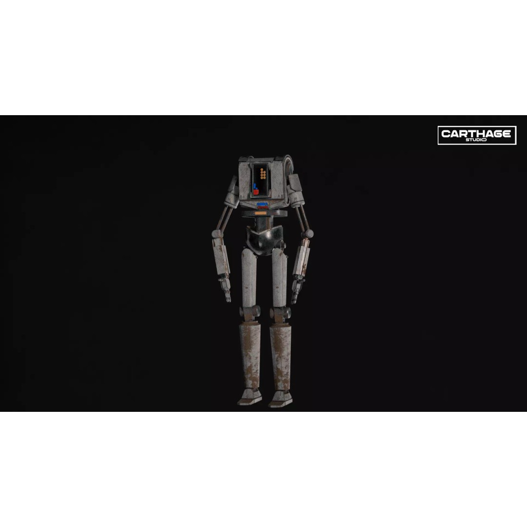 Armored Security Robot 3D Model – Rigged PBR Low Poly Game Asset, FBX - View 19