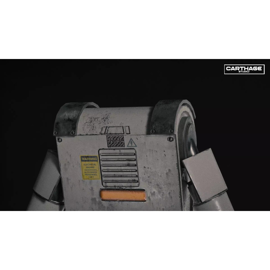 Armored Security Robot 3D Model – Rigged PBR Low Poly Game Asset, FBX - View 22