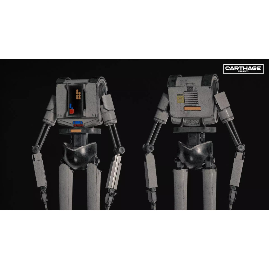 Armored Security Robot 3D Model – Rigged PBR Low Poly Game Asset, FBX - View 6