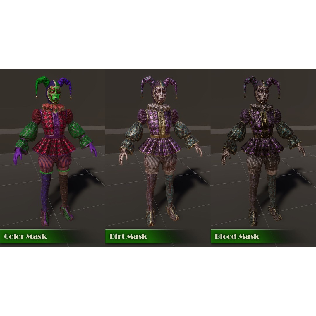 Miss Hollow 3D Model – Low Poly Character with Blend Shapes, FBX - View 11