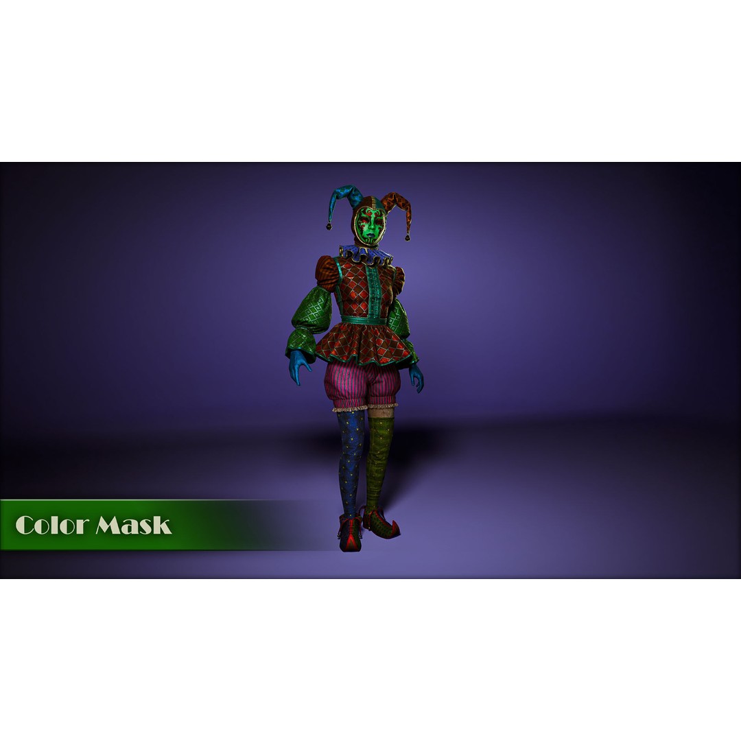 Miss Hollow 3D Model – Low Poly Character with Blend Shapes, FBX - View 5