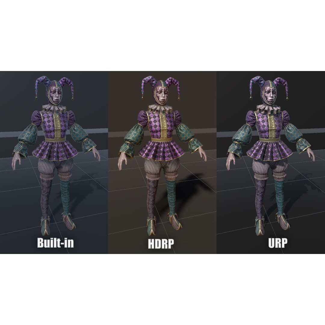 Miss Hollow 3D Model – Low Poly Character with Blend Shapes, FBX - View 8