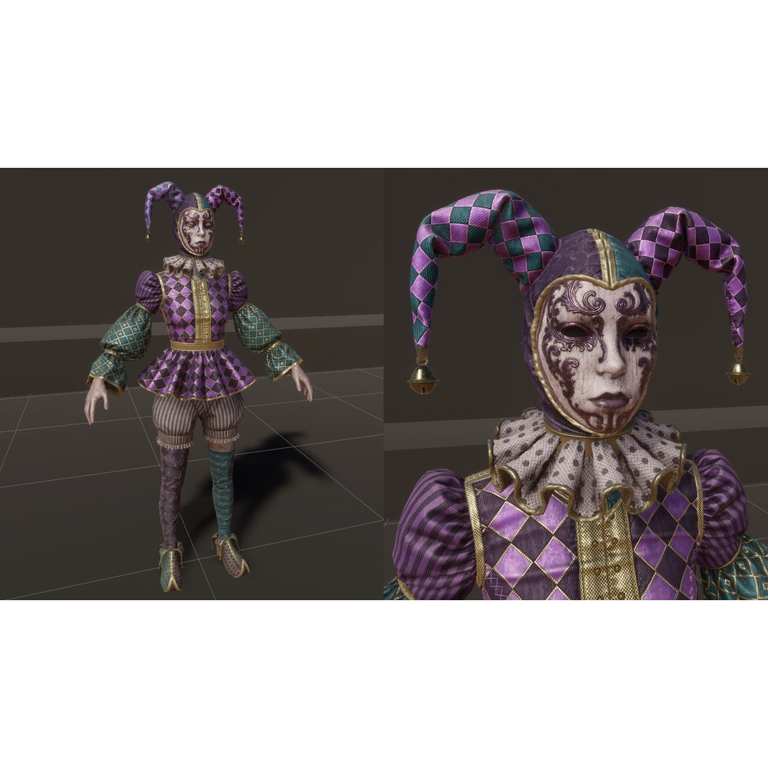 Miss Hollow 3D Model – Low Poly Character with Blend Shapes, FBX - View 9