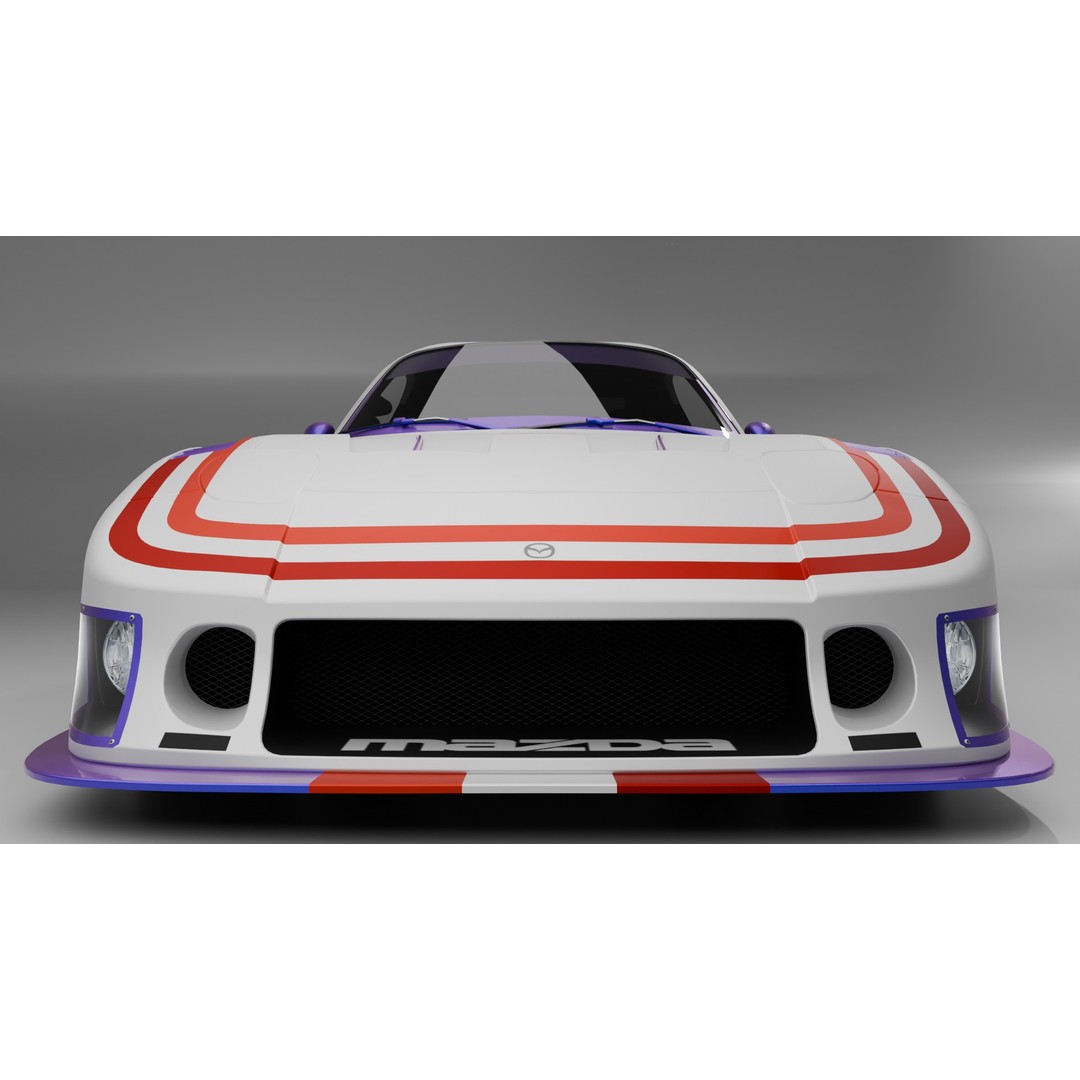 Mazda RX-7 3D Model – Low Poly Rigged Car for Animation, FBX & OBJ - View 5