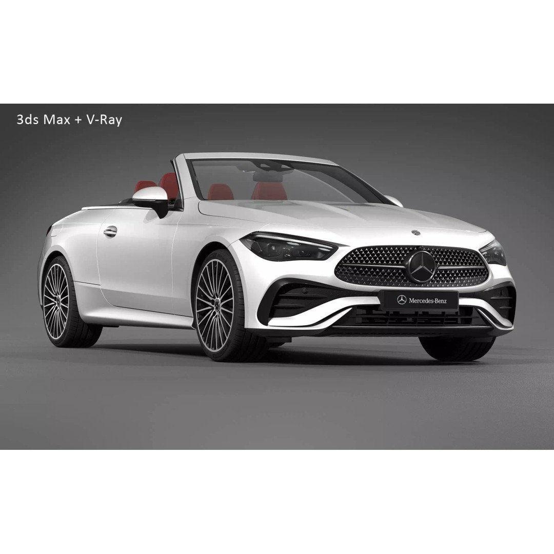 2024 Mercedes-Benz CLE Cabriolet 3D Model – Photorealistic Game Asset, FBX, OBJ - View 29