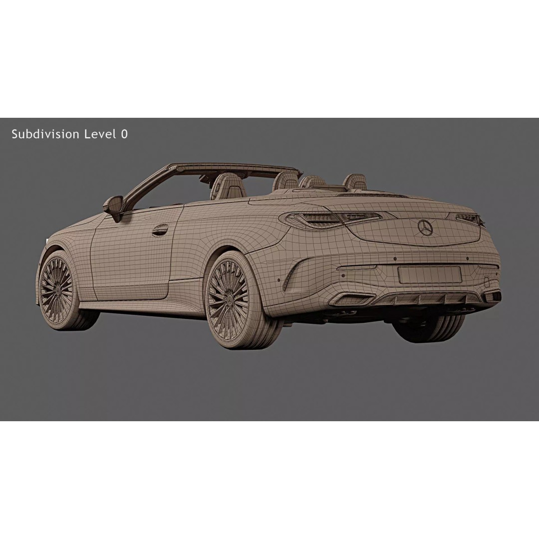 2024 Mercedes-Benz CLE Cabriolet 3D Model – Photorealistic Game Asset, FBX, OBJ - View 31