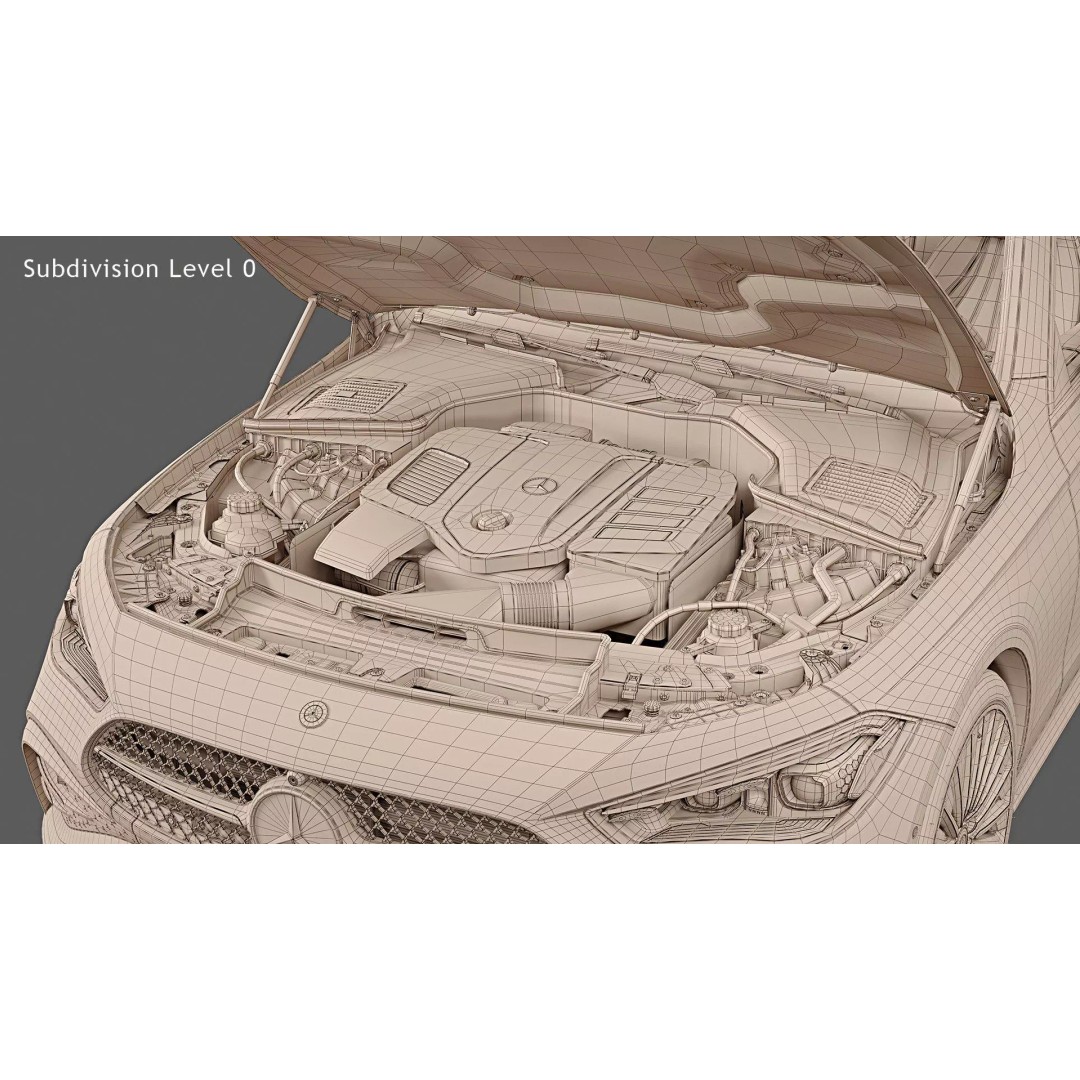 2024 Mercedes-Benz CLE Cabriolet 3D Model – Photorealistic Game Asset, FBX, OBJ - View 34