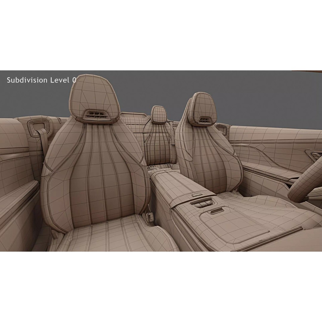 2024 Mercedes-Benz CLE Cabriolet 3D Model – Photorealistic Game Asset, FBX, OBJ - View 36