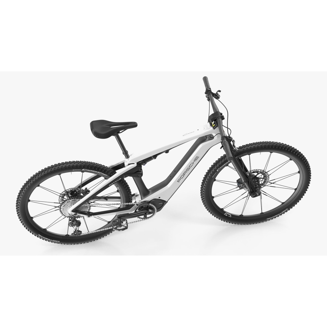 Porsche eBike Cross White 3D Model – High-Quality PBR Asset, FBX - View 13