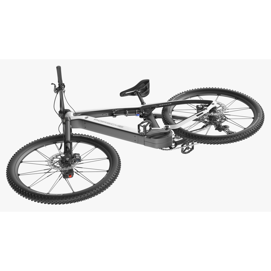 Porsche eBike Cross White 3D Model – High-Quality PBR Asset, FBX - View 14