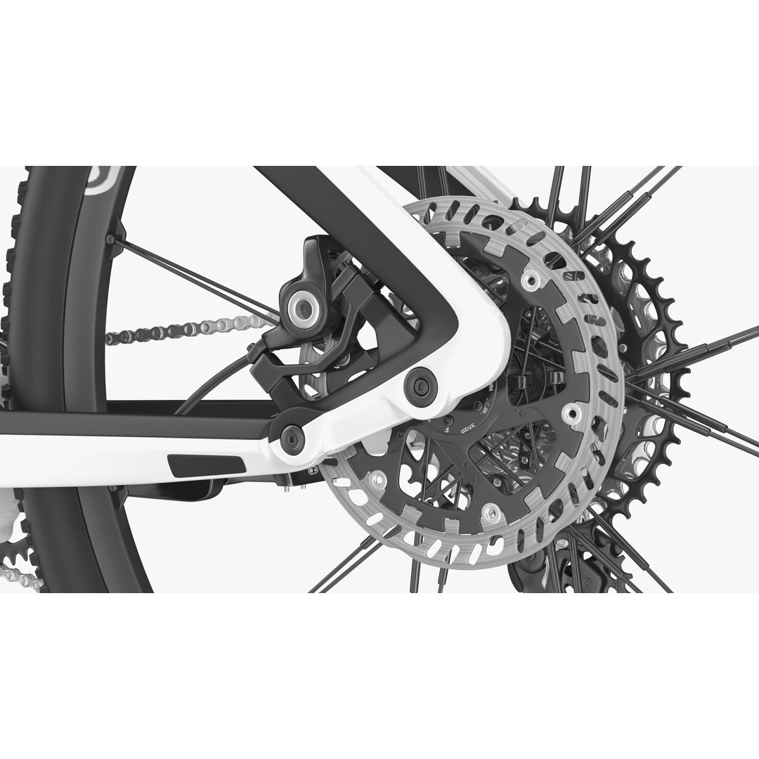 Porsche eBike Cross White 3D Model – High-Quality PBR Asset, FBX - View 23