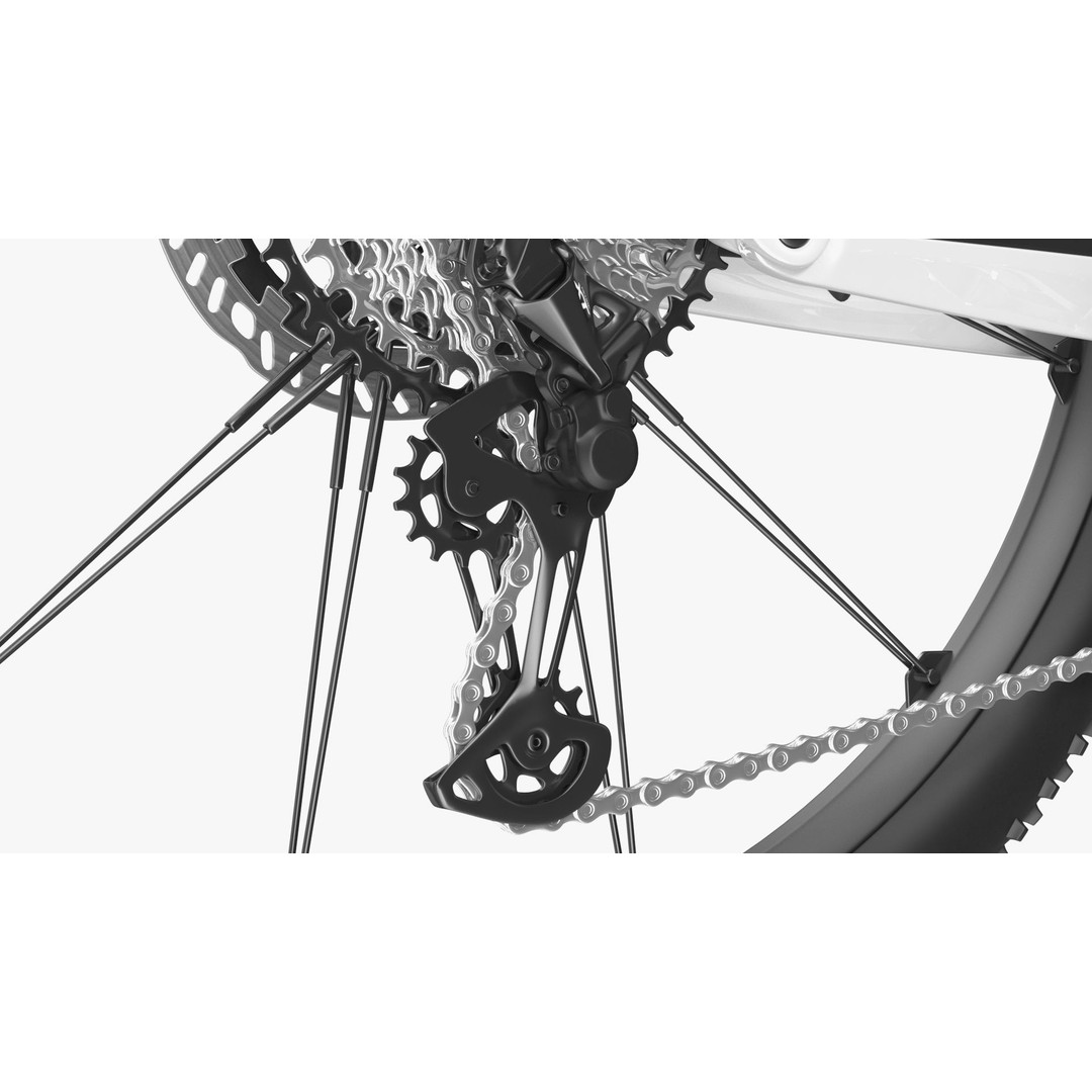 Porsche eBike Cross White 3D Model – High-Quality PBR Asset, FBX - View 25