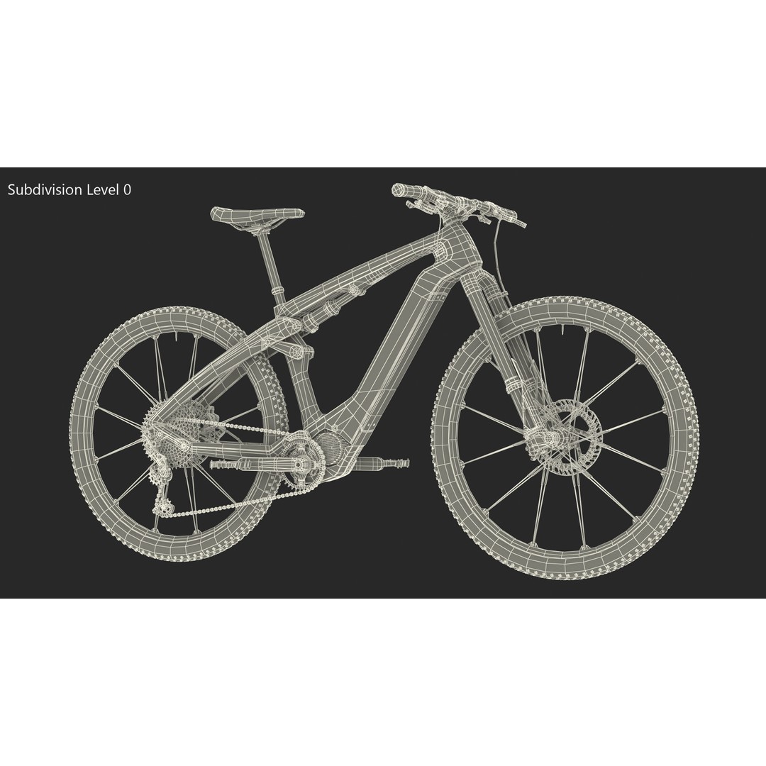Porsche eBike Cross White 3D Model – High-Quality PBR Asset, FBX - View 27