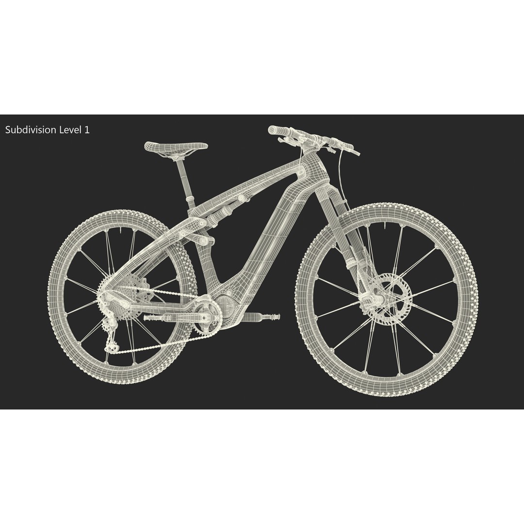 Porsche eBike Cross White 3D Model – High-Quality PBR Asset, FBX - View 28