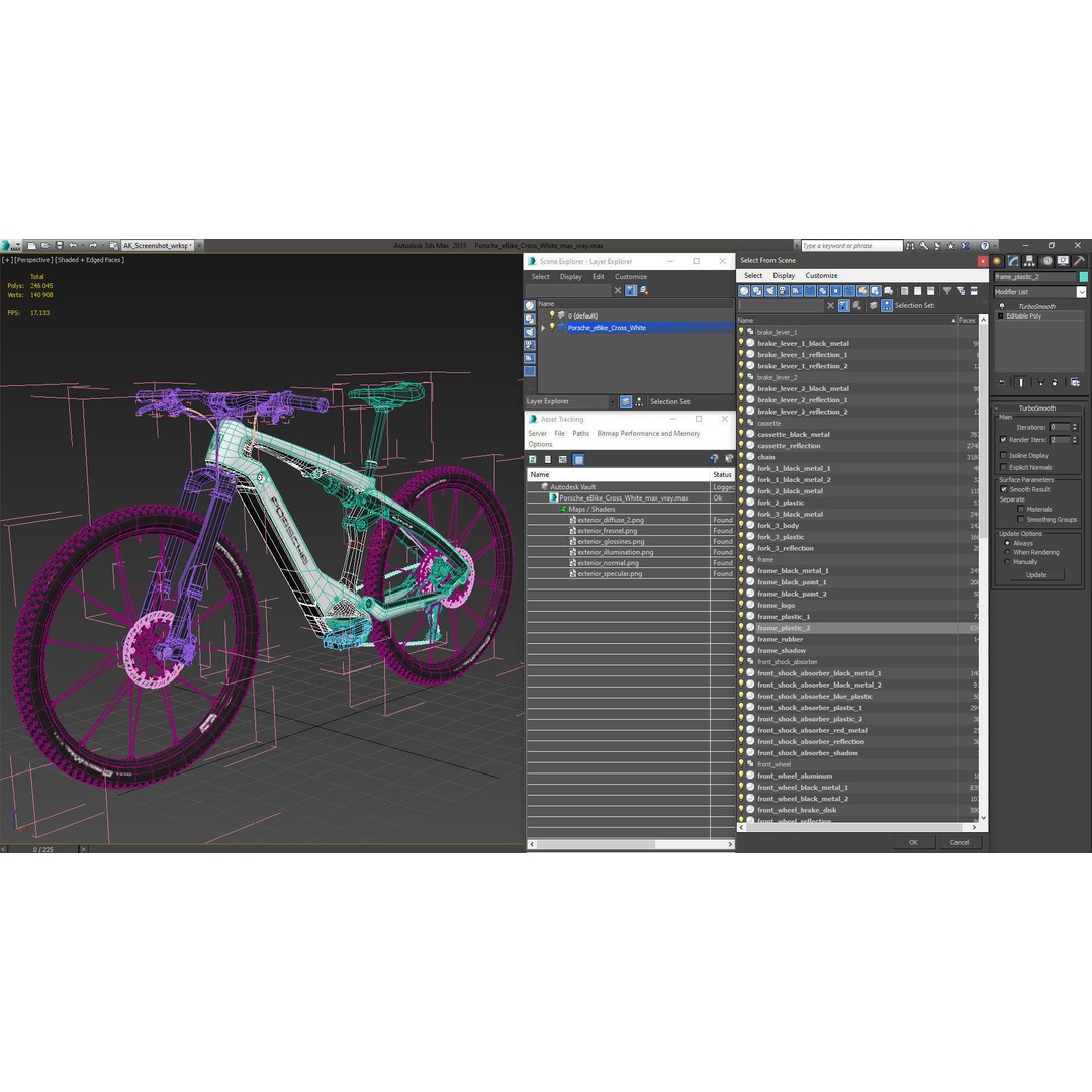 Porsche eBike Cross White 3D Model – High-Quality PBR Asset, FBX - View 31