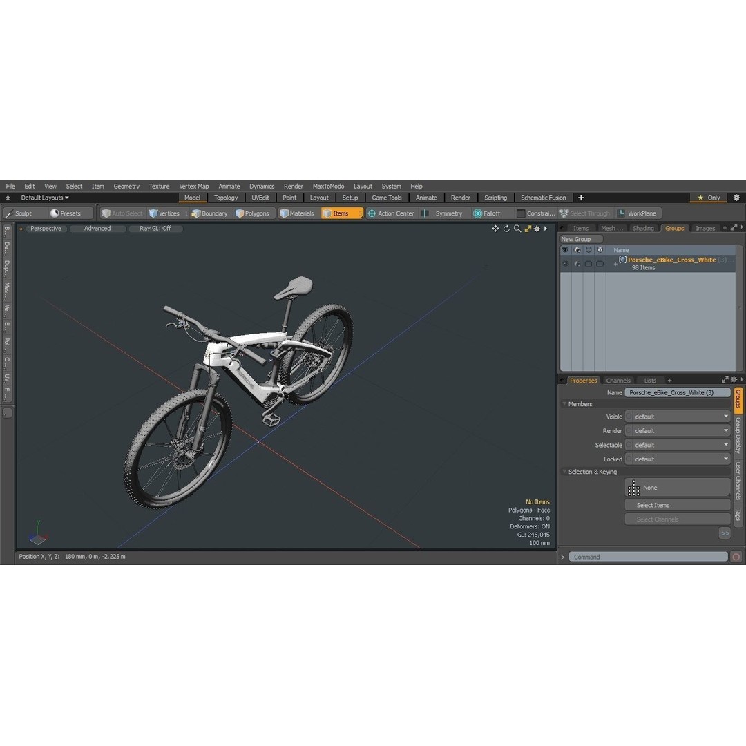 Porsche eBike Cross White 3D Model – High-Quality PBR Asset, FBX - View 32