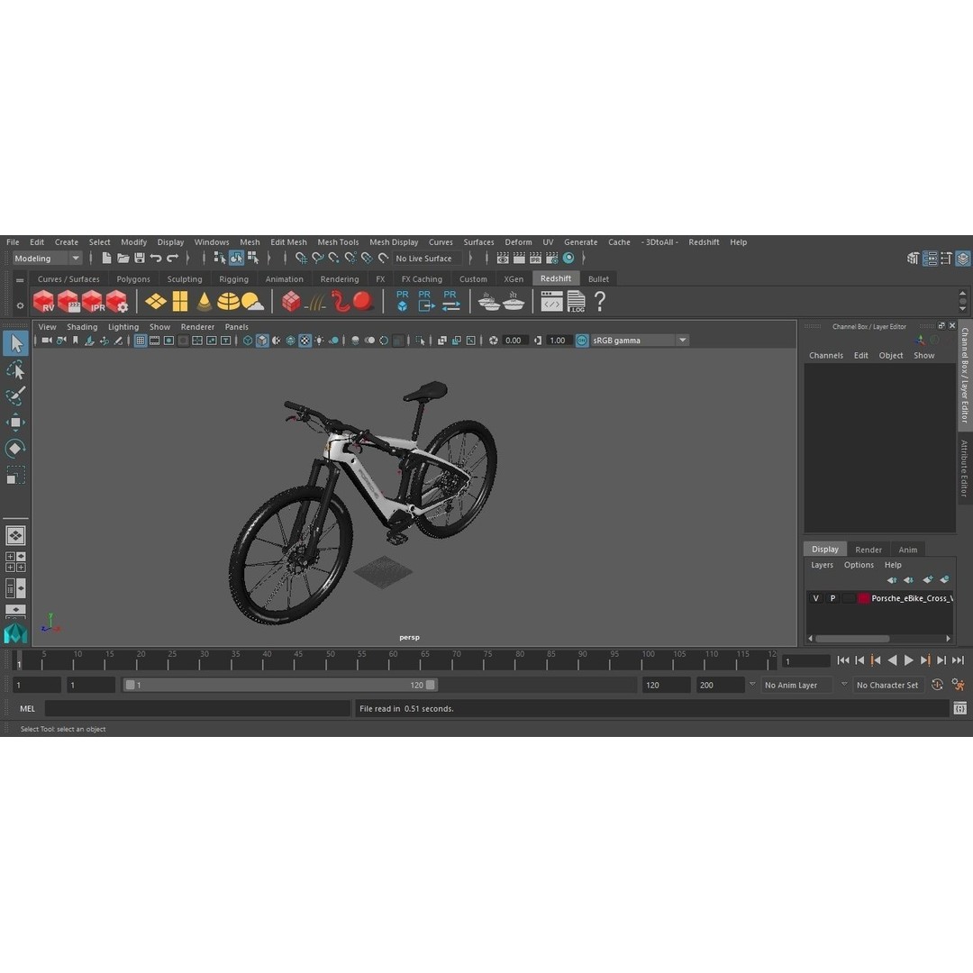 Porsche eBike Cross White 3D Model – High-Quality PBR Asset, FBX - View 35