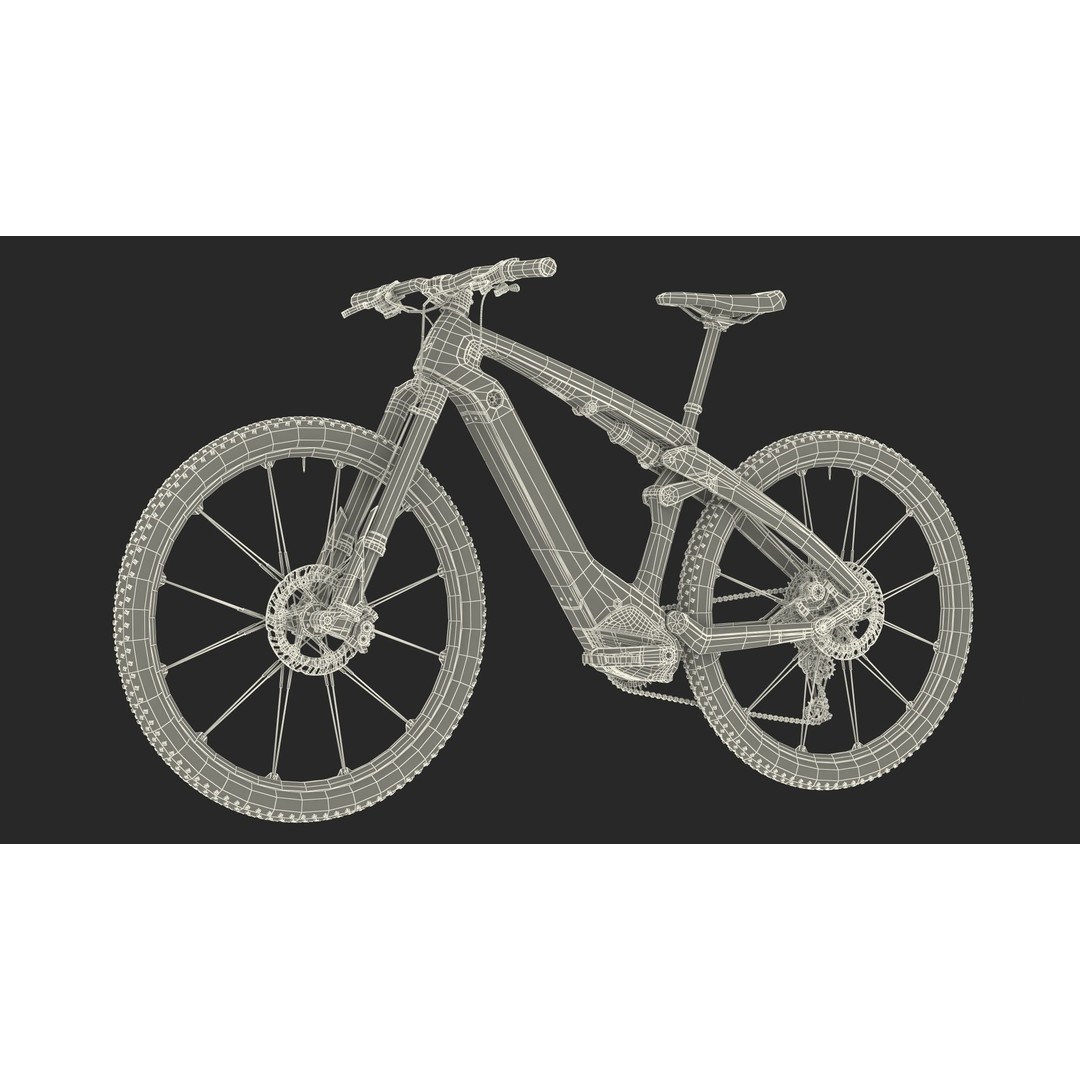 Porsche eBike Cross White 3D Model – High-Quality PBR Asset, FBX - View 36