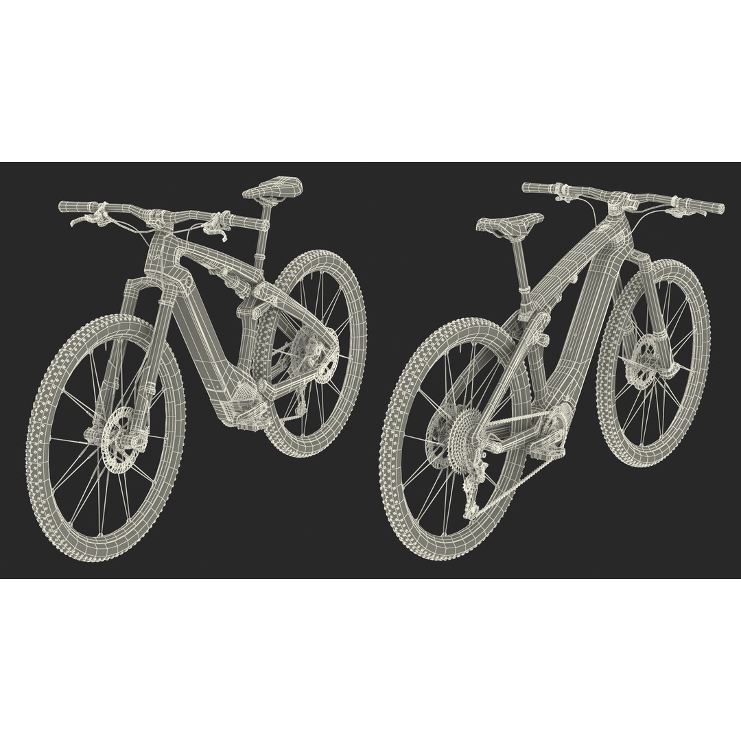Porsche eBike Cross White 3D Model – High-Quality PBR Asset, FBX - View 37