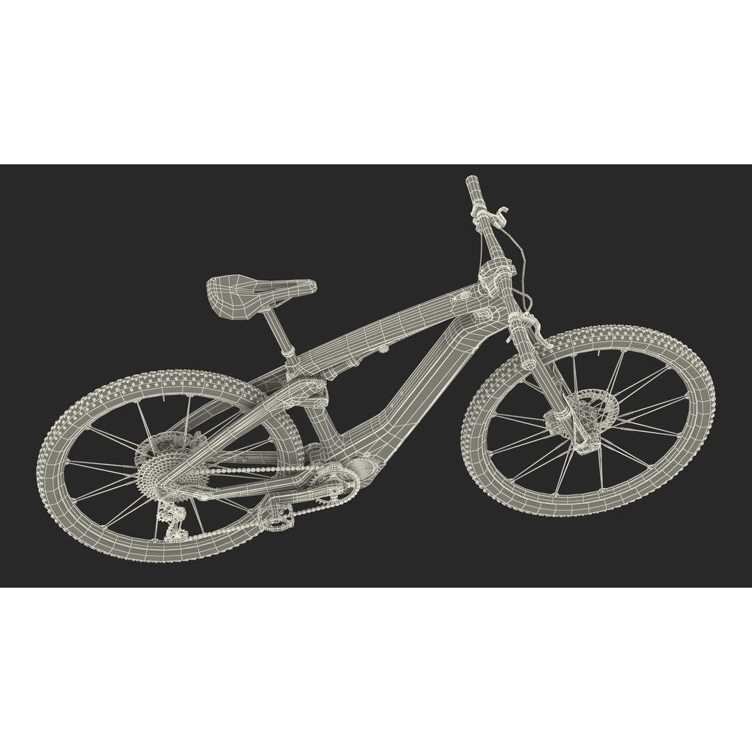 Porsche eBike Cross White 3D Model – High-Quality PBR Asset, FBX - View 38